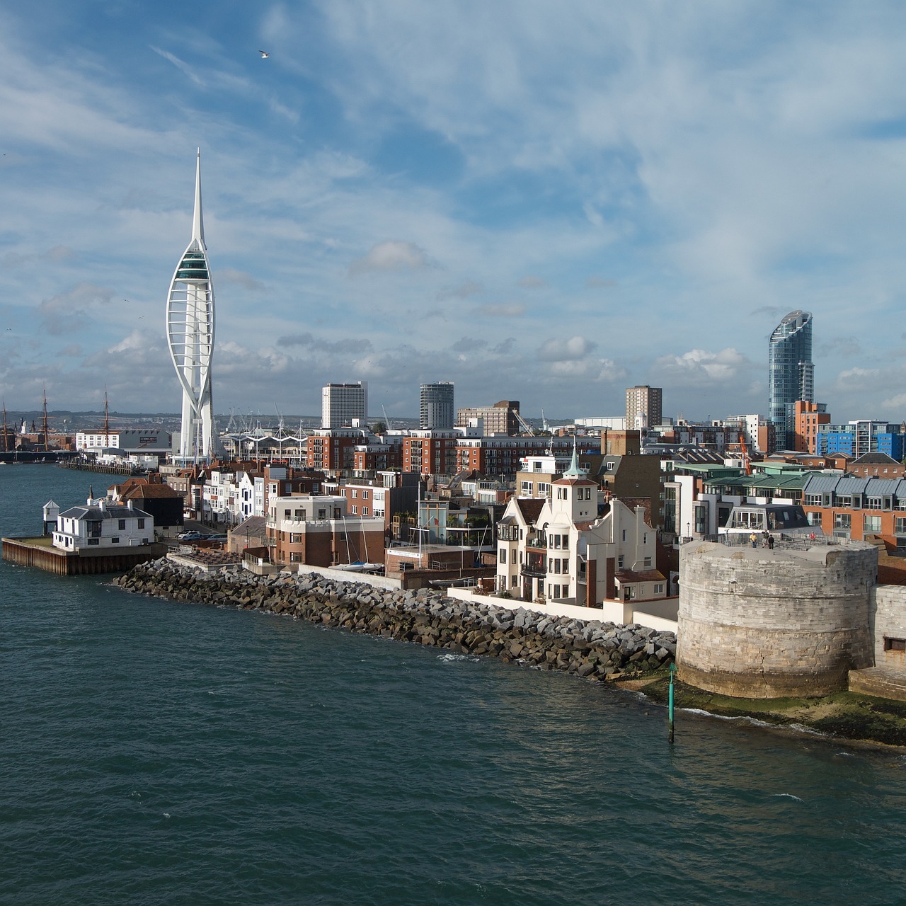 Renovation Projects in Portsmouth. Old Portsmouth featuring Spinnaker Tower.